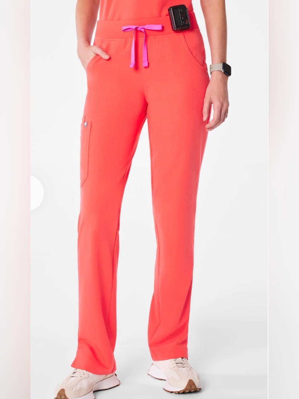 Figs Kade Cargo Straight Leg Scrub Pants in Fireside